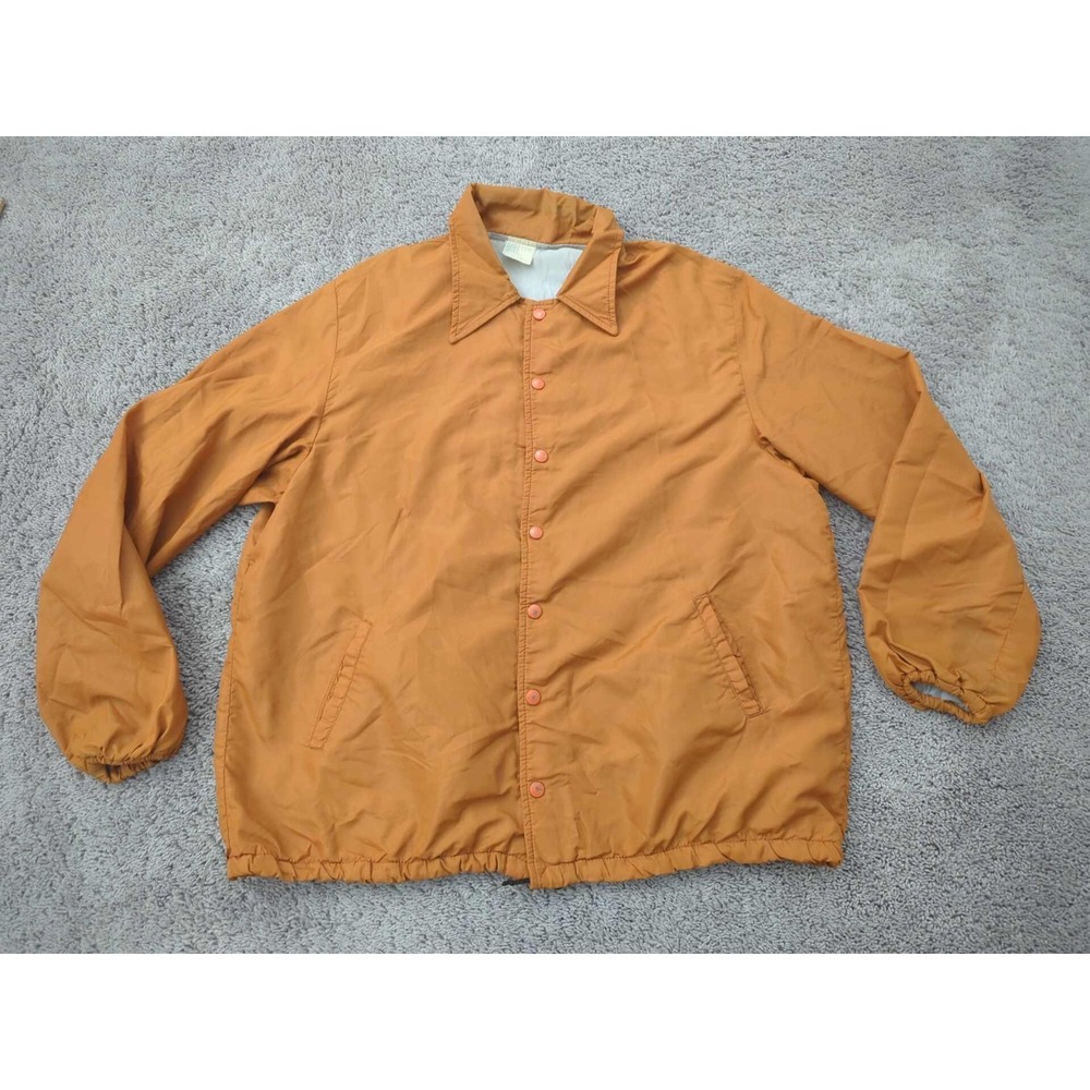 Vintage Howe Athletic Jacket Mens XXL Snap Up Windbreaker Lined Made in USA